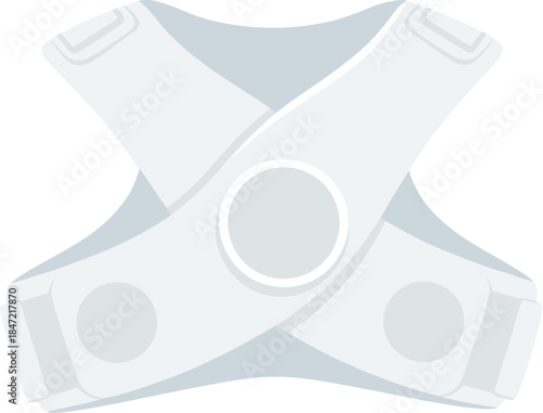 Medical orthopedic back brace for posture correction isolated icon.