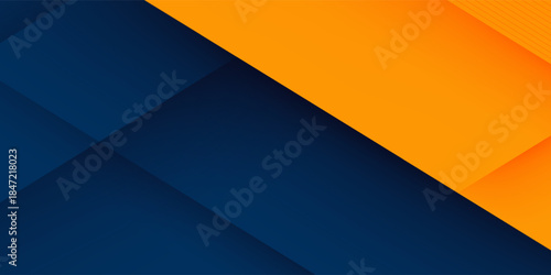 Abstract geometric dark blue and orange square theme overlap background for graphic design. Eps10 vector