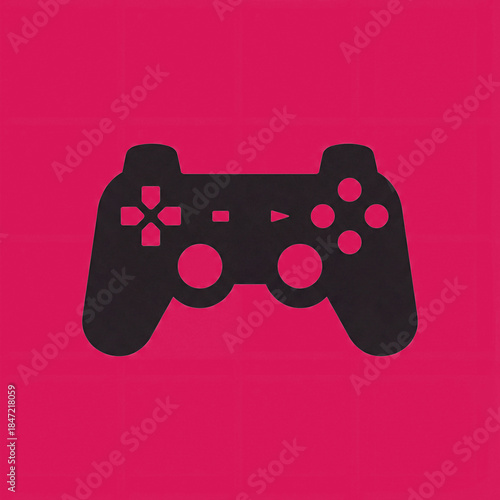 Gaming controller design for interactive play in color: vivid pink