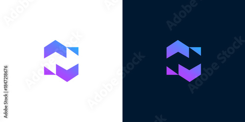 Modern abstract letter N logo with a vibrant gradient, symbolizing growth, digital connection, and technological innovation for a contemporary brand identity concept