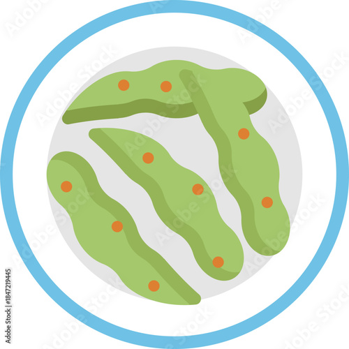 Steamed green soybeans served in their pods, often salted.