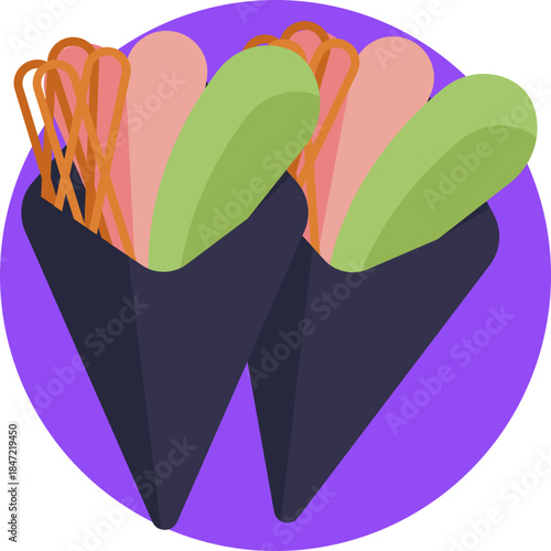 An icon showing a soy sauce dispenser, symbolizing a salty condiment commonly served with sushi and sashimi.