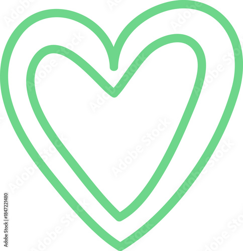 Heart Double Outline