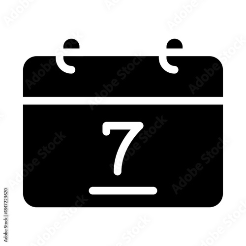 Glyph style business icon of a calendar representing scheduling.