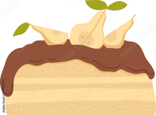 Cake With Pear Topping