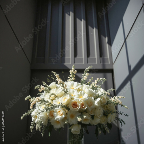 AI-generated image of a beautiful wedding flower arrangement
