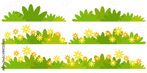 green grass illustration, sustainable grass nature, grass design in flat style	