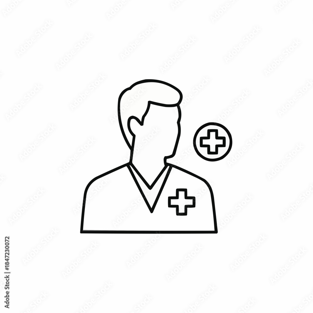 Fototapeta premium Medical professional with cross symbol