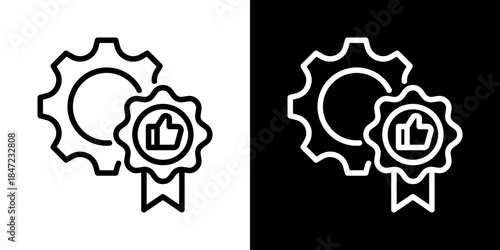 Best Practices Icon Of Line Black And White Style 