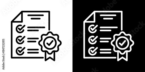 Standards Compliance Icon Of Line Black And White Style 