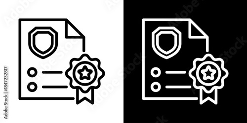 Quality Assurance Icon Of Line Black And White Style 