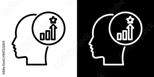 Success Principles Icon Of Line Black And White Style 