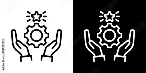 Superior Methods Icon Of Line Black And White Style 