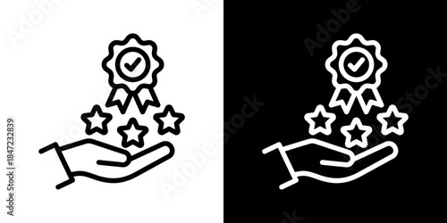 Quality Standards Icon Of Line Black And White Style 