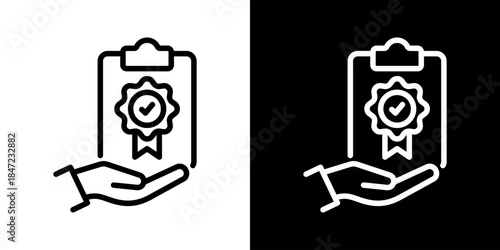 Standards Icon Of Line Black And White Style 