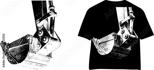 Vintage Scissors with Human Leg Engraving, Inverted Black White Xerography Vector on Transparent Background