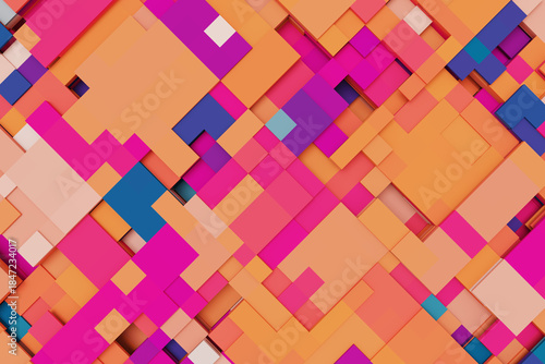 Colorful 3D Isometric Background