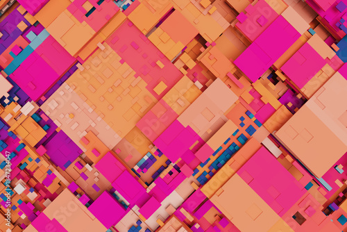 Colorful 3D Isometric Background