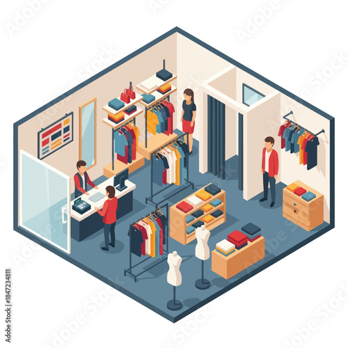 Fashion Designers Working in Clothing Studio.