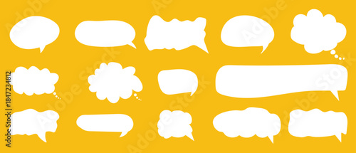 Bubble chat balloon message idea tag box icon style design.