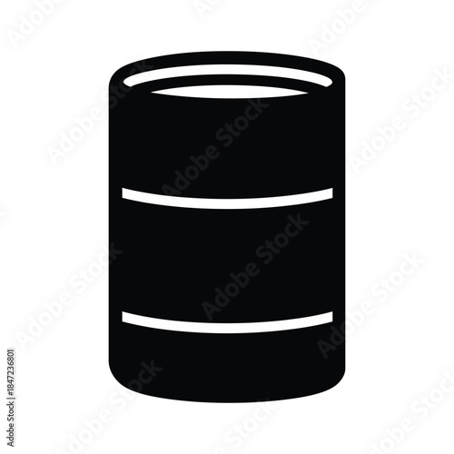 Industrial Oil Drum black icon vector illustration design