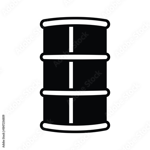 Industrial Oil Drum black icon vector illustration design