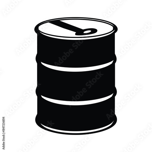 Industrial Oil Drum black icon vector illustration design