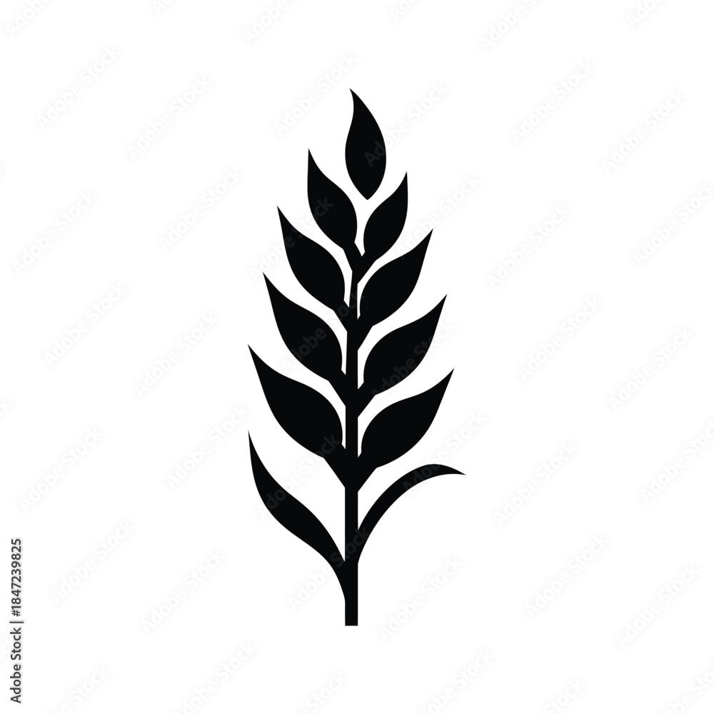 Fototapeta premium Minimalist black garbage bin icon stands isolated against a crisp white background