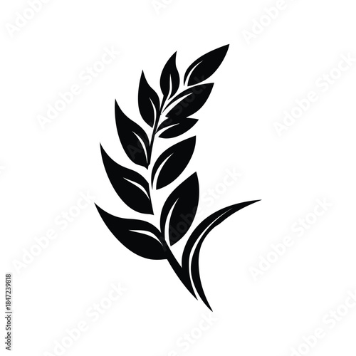 Man in uniform icon presents a solid black silhouette on a white background