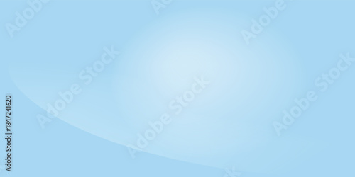 Sky Blue Gradient Vector Background. Abstract Light Blue Gradation Background. Soft Gradient Texture Banner Template. Modern Luxury Backdrop. Curve Layout Concept.