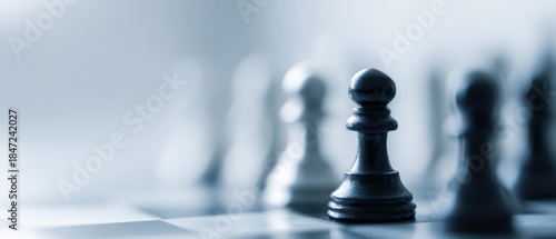 strategic planning concept with abstract alignment and order