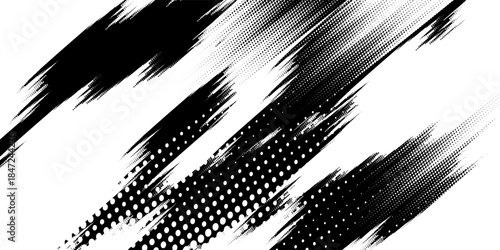 Halftone dots red and blue color pattern gradient grunge texture background. Dot pop art comic sport style vector illustration. grunge vector dots . eps 10
