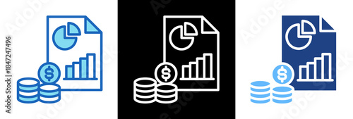Financial Report triplestyle icon