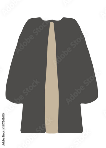 vector illustration of a fur coat
