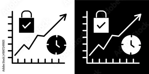 Lock-Up Period Icon Set White Style Collection