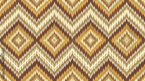 abstract geometric ikat pattern modern textile design inspired by traditional weaving vector background 