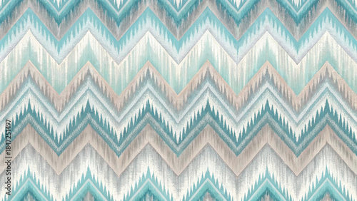 abstract geometric ikat pattern modern textile design inspired by traditional weaving vector background 