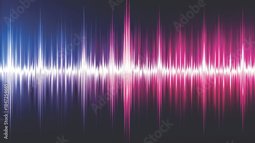 An abstract waveform pattern, vertical audio frequency spikes vector background 