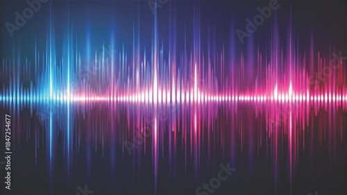 An abstract waveform pattern, vertical audio frequency spikes vector background 