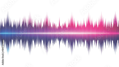 An abstract waveform pattern, vertical audio frequency spikes vector background 