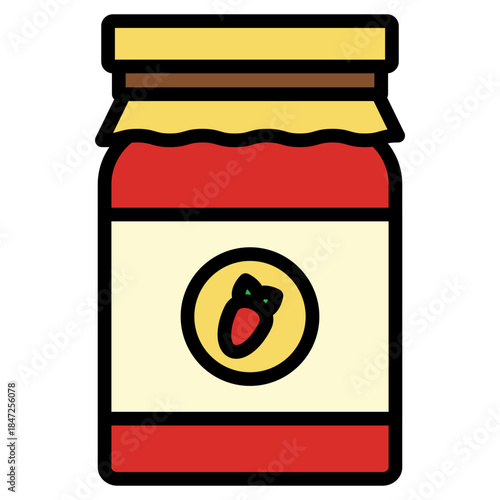 strawberry jam icon