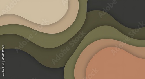 Abstract Wavy Background with Earth Tone Colors and Dark Accents earth tones