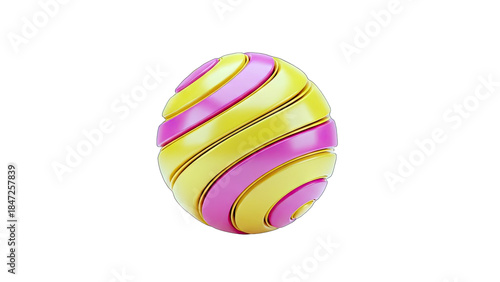 Abstract Colorful Sphere on White Background
