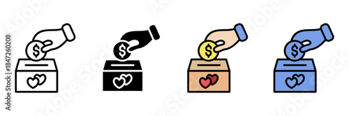 Thrift Shop icon multiple. icon set. Clothing Hanger, Shopping Bag, Price Tag, Cash Register, Dollar Sign, Donation Box, Vintage Dress, Sewing Machine, Recycling Symbol, Furniture, Shopping Cart, T S