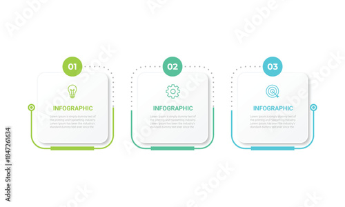 Timeline infographic design element and number options. Business concept with 3 steps. Can be used for workflow layout, diagram, annual report, web design. Vector business template for presentation.