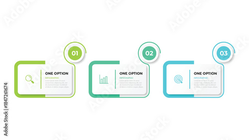 Presentation business infographic template with 3 options. Vector illustration.