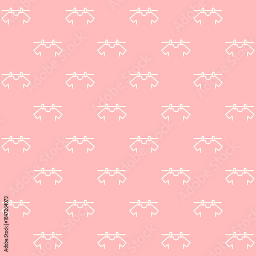Hanged Clothes Vector Seamless Pattern