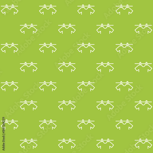 Hanged Clothes Vector Seamless Pattern