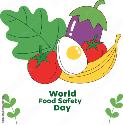 Modern Minimalist World Food Safety Day Design with Lush Organic Colors.