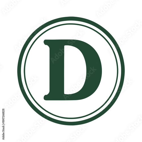 letter D icon logo seal vector on white background
Vector stamp icon